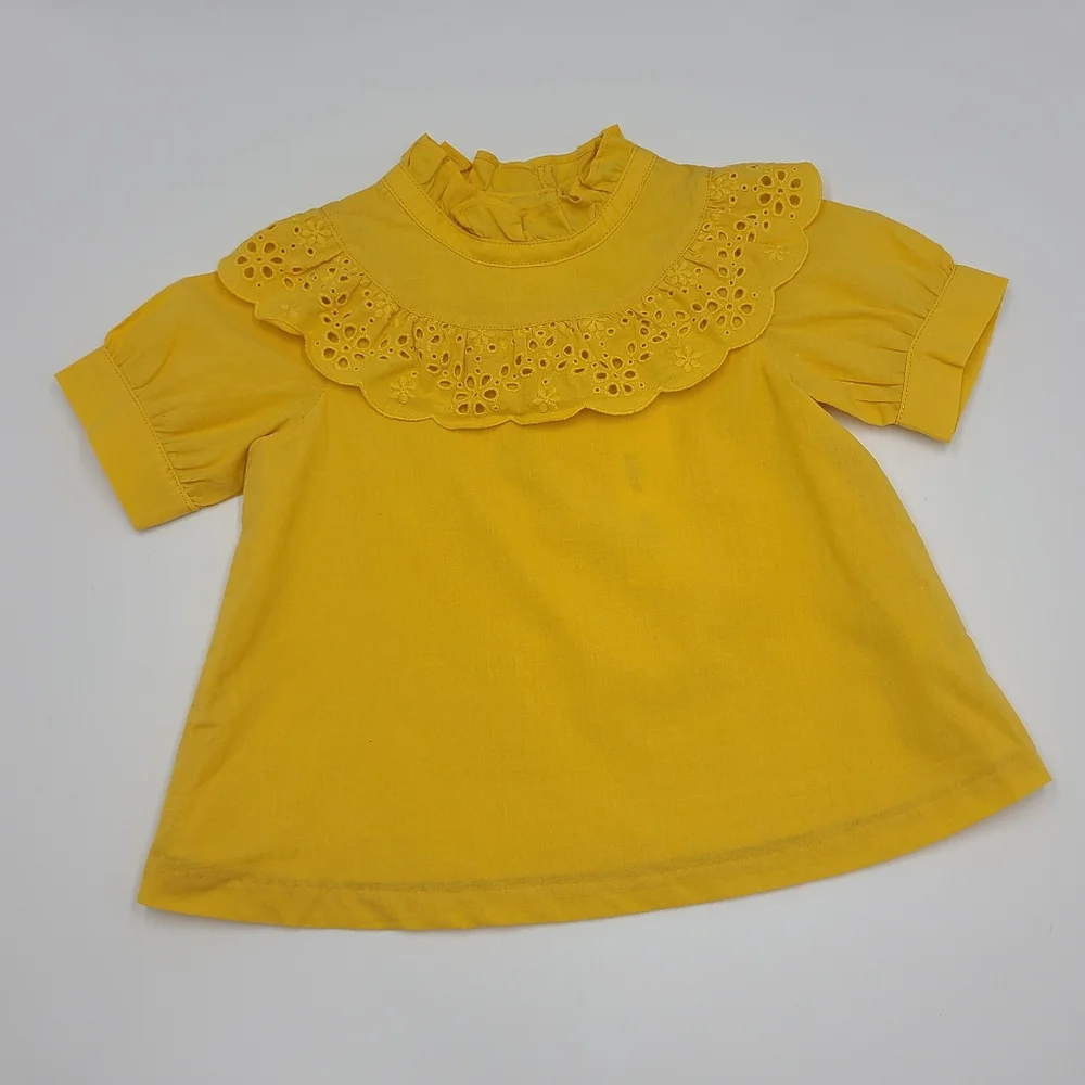 NEW Janie and Jack eyelet puff sleeve top size 2T